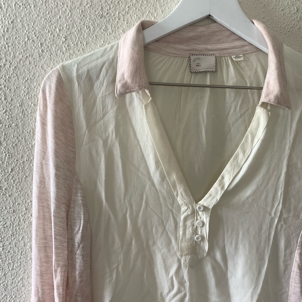 ANTHROPOLOGIE Postmark Jamison Henley Top Sz Small - Picture 6 of 15